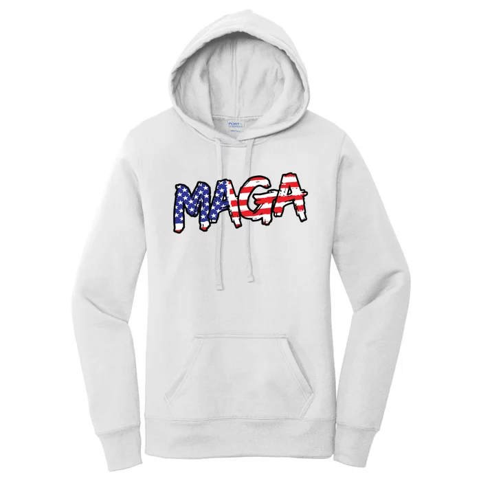 Maga Trump 2024 Election President Women's Pullover Hoodie