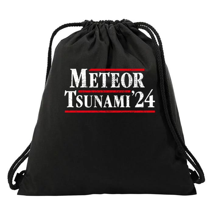 Meteor Tsunami 2024 Funny Election Campaign Drawstring Bag