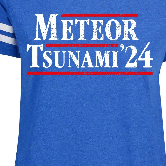 Meteor Tsunami 2024 Funny Election Campaign Enza Ladies Jersey Football T-Shirt