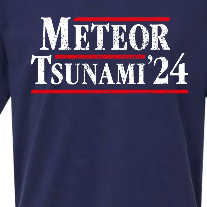 Meteor Tsunami 2024 Funny Election Campaign Sueded Cloud Jersey T-Shirt