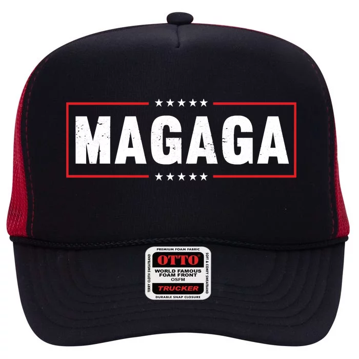 MAGAGA Trump 2024 Make America Great And Glorious Again High Crown Mesh Trucker Hat