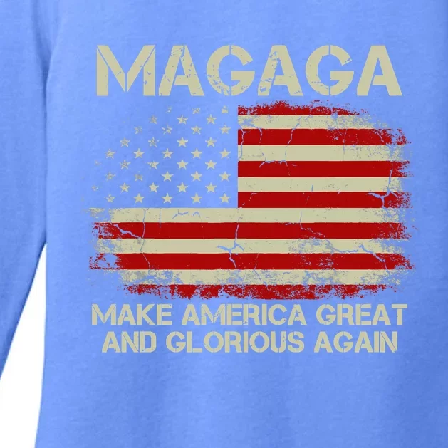 MAGAGA Trump 2024 Make America Great And Glorious Again Womens CVC Long Sleeve Shirt