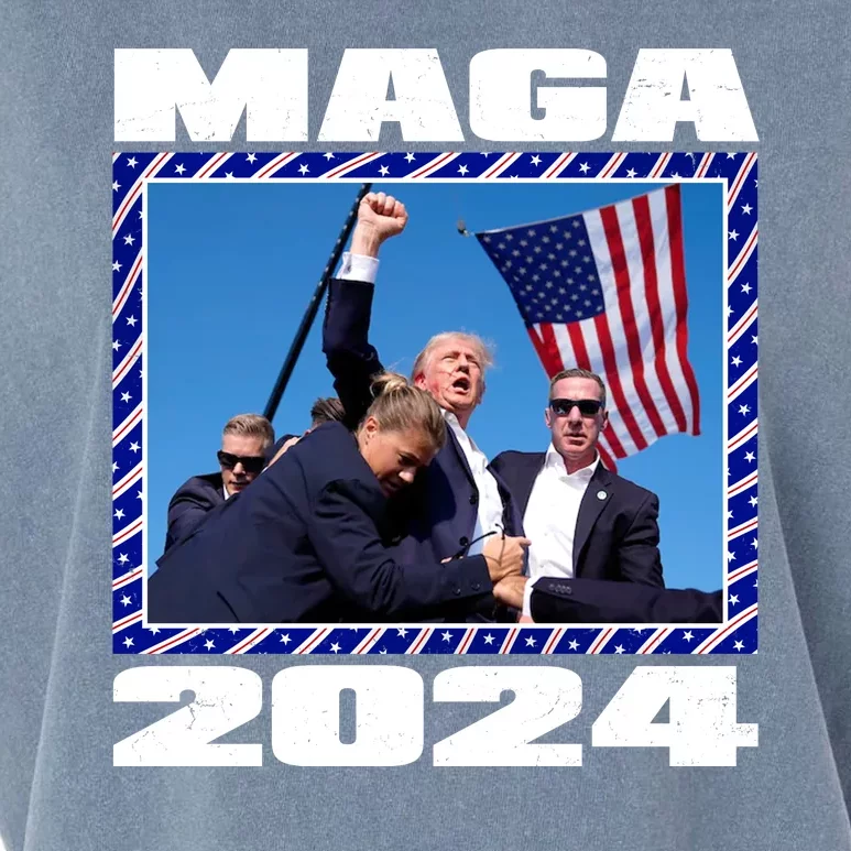 Maga Trump 2024 Garment-Dyed Women's Muscle Tee