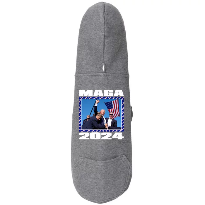 Maga Trump 2024 Doggie 3-End Fleece Hoodie