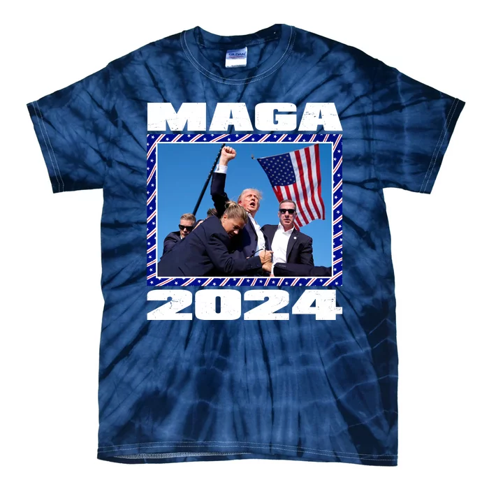 Maga Trump 2024 Tie-Dye T-Shirt