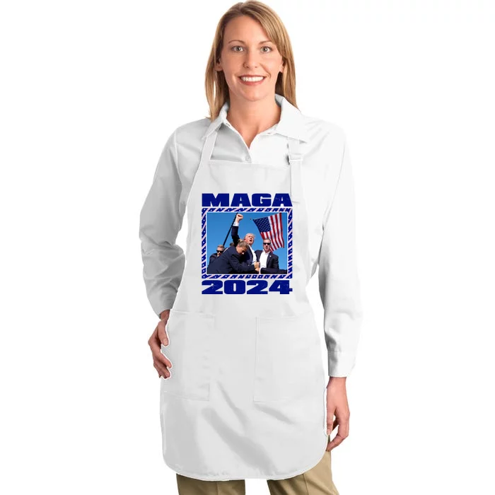 Maga Trump 2024 Full-Length Apron With Pocket