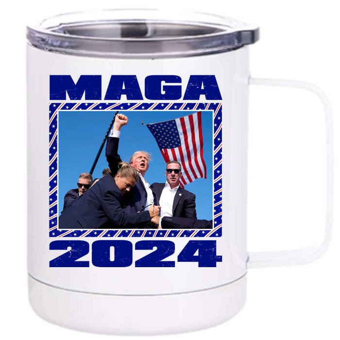 Maga Trump 2024 Front & Back 12oz Stainless Steel Tumbler Cup