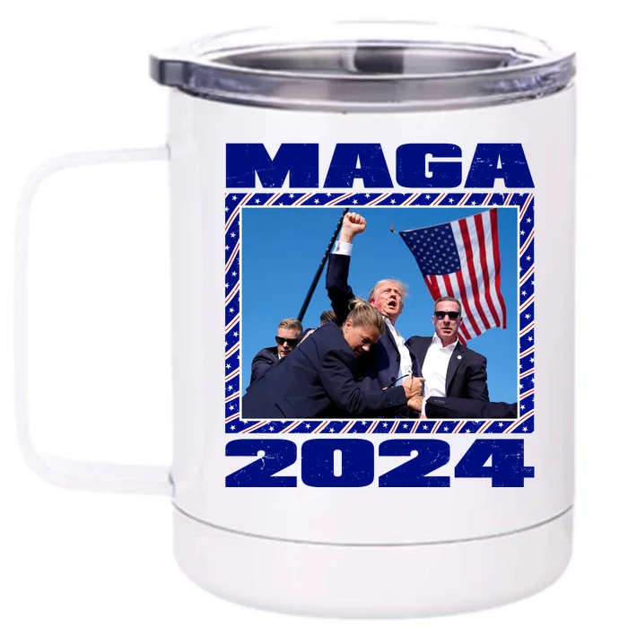 Maga Trump 2024 Front & Back 12oz Stainless Steel Tumbler Cup