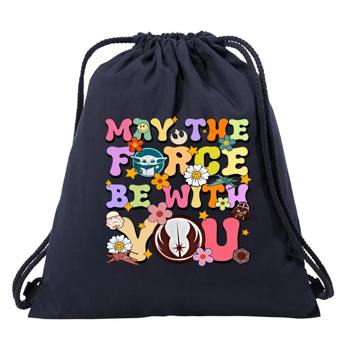 May The 4th Be With You Star Movie Wars May The Force Drawstring Bag