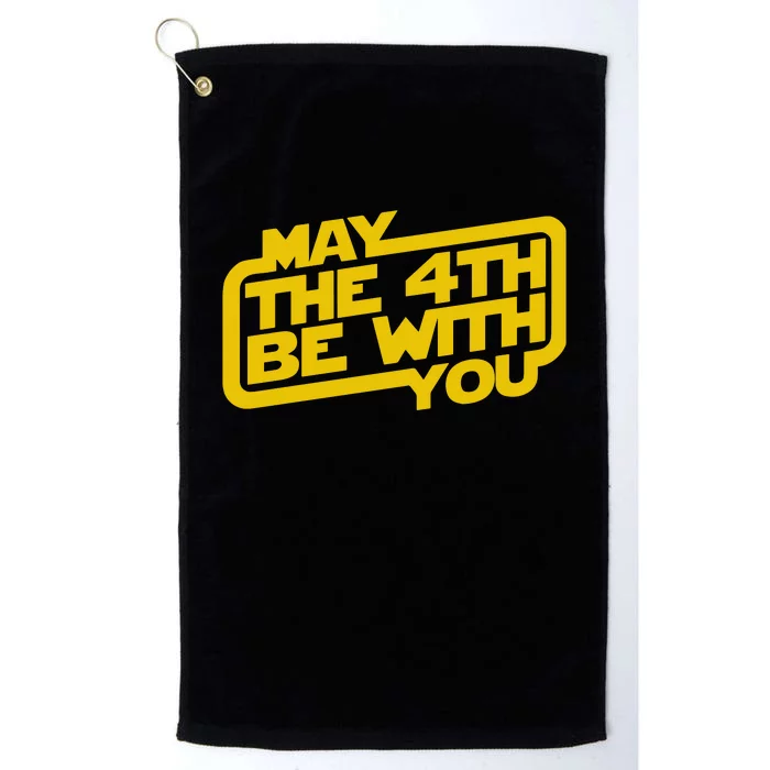 May The 4th Be With You Funny Platinum Collection Golf Towel