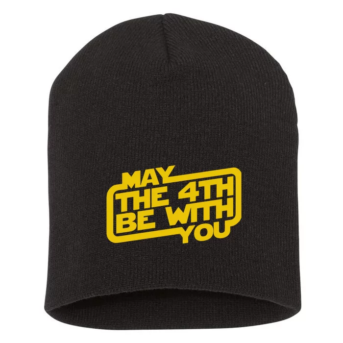 May The 4th Be With You Funny Short Acrylic Beanie