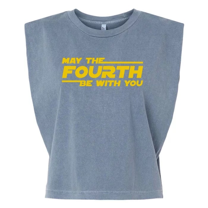 May The 4th Be With You Funny Garment-Dyed Women's Muscle Tee