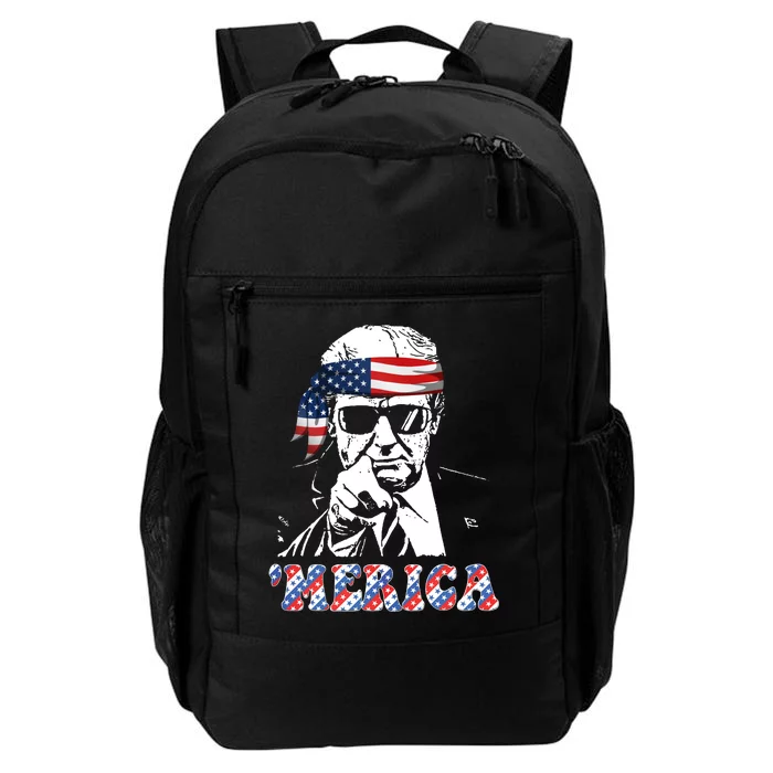 Merica Trump 4th Of July American Flag Festive Daily Commute Backpack