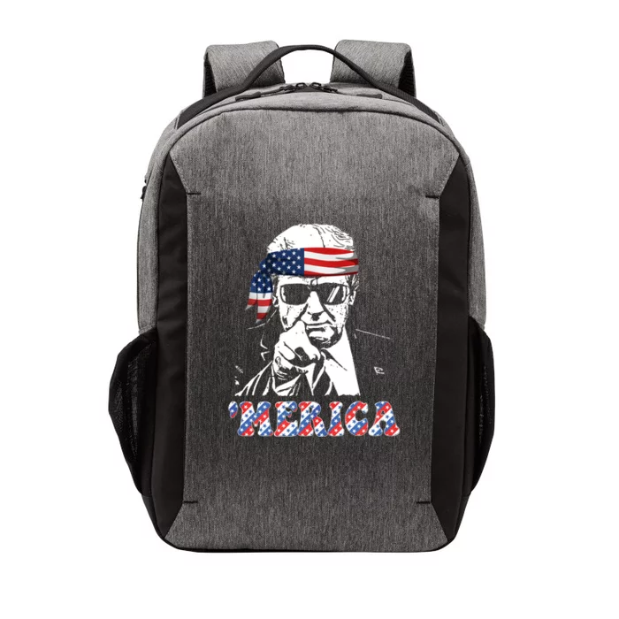 Merica Trump 4th Of July American Flag Festive Vector Backpack