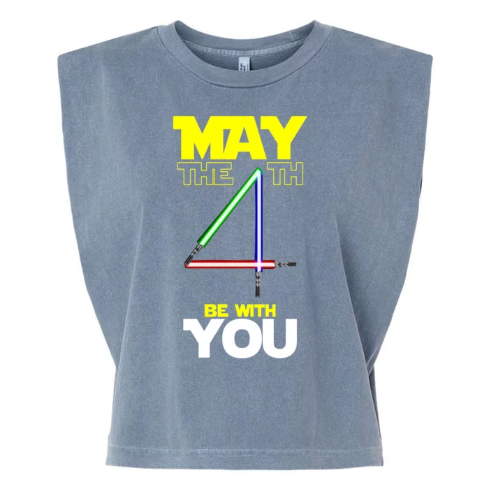 May The 4th Be With You Lightsaber Garment-Dyed Women's Muscle Tee