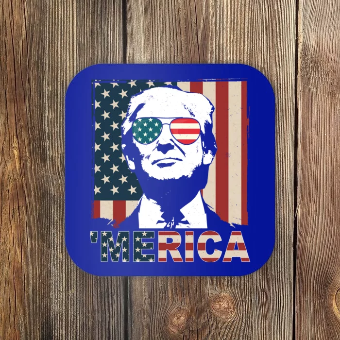 Merica Trump 4th Of July American Flag Republican Coaster