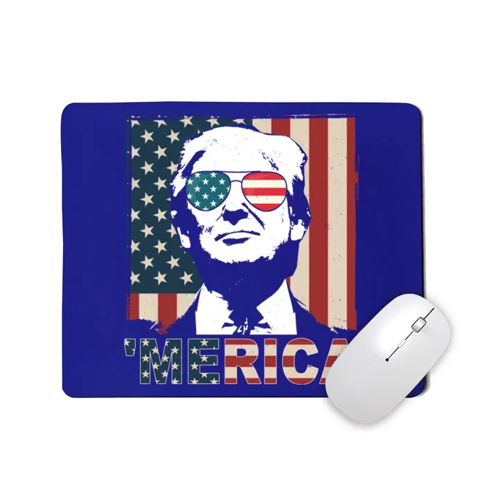 Merica Trump 4th Of July American Flag Republican Mousepad