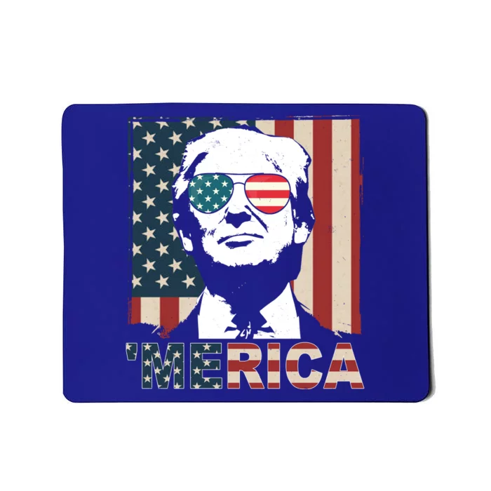 Merica Trump 4th Of July American Flag Republican Mousepad