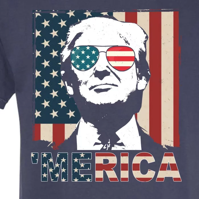 Merica Trump 4th Of July American Flag Republican Garment-Dyed Heavyweight T-Shirt