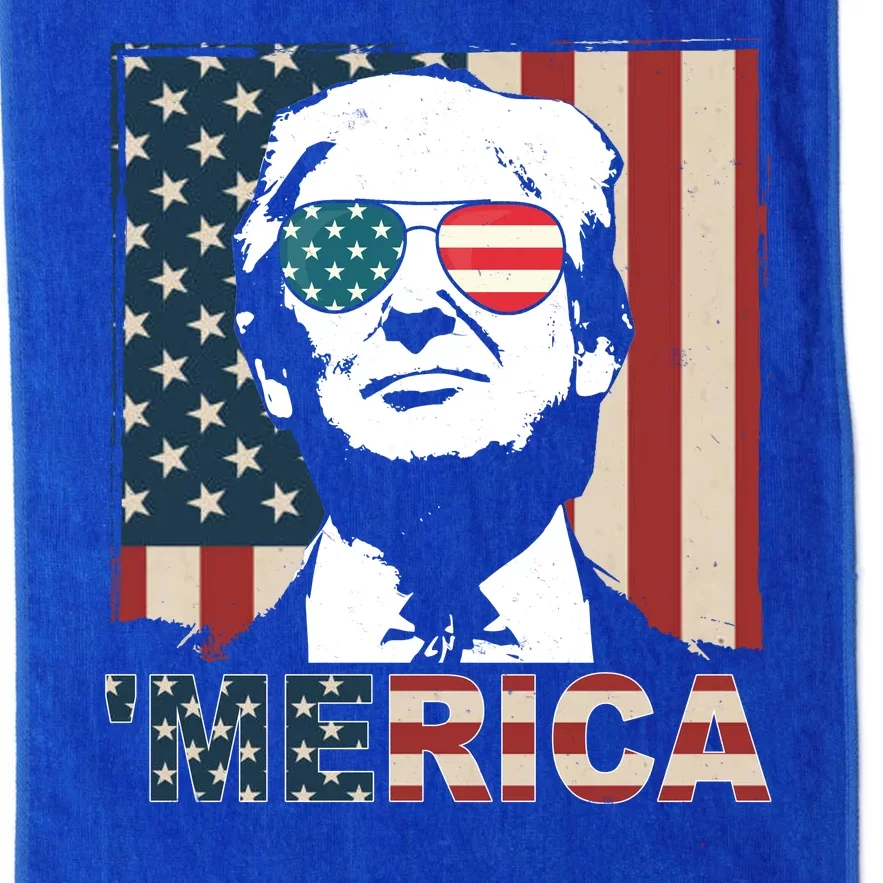 Merica Trump 4th Of July American Flag Republican Platinum Collection Golf Towel