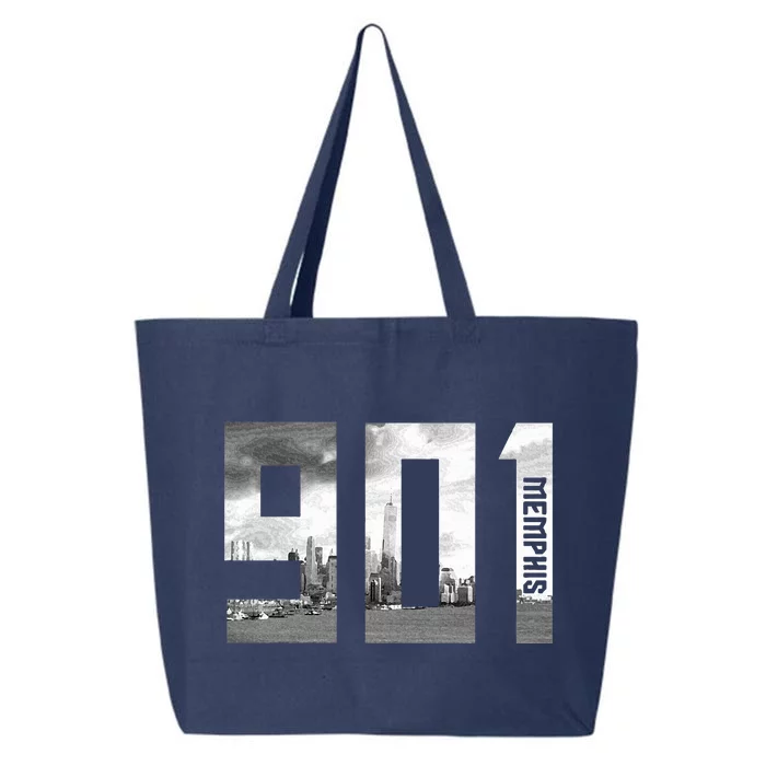 Memphis Tennessee 901 Area Code Skyline 25L Jumbo Tote