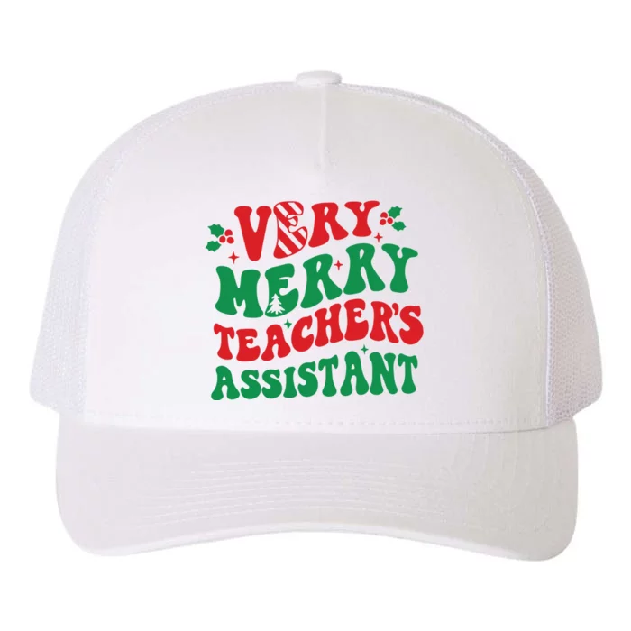 Merry Teaching Assistant Teacher Christmas Yupoong Adult 5-Panel Trucker Hat