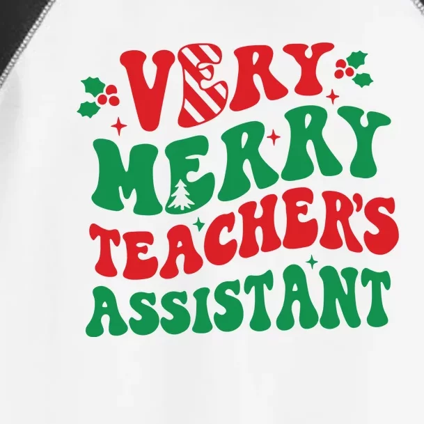 Merry Teaching Assistant Teacher Christmas Toddler Fine Jersey T-Shirt