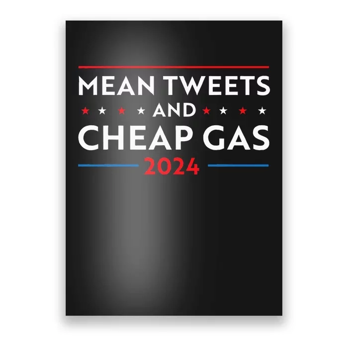 Mean Tweets And Cheap Gas Funny 2024 Pro Trump Poster