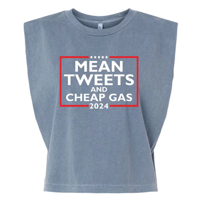 Mean Tweets And Cheap Gas Funny 2024 Protrump Election Garment-Dyed Women's Muscle Tee