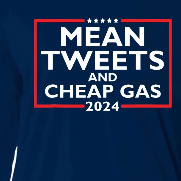 Mean Tweets And Cheap Gas Funny 2024 Protrump Election Cooling Performance Long Sleeve Crew