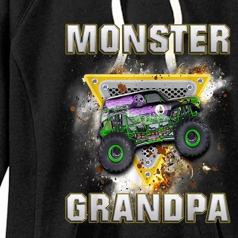 Monster Truck Are My Jam Monster Truck Grandpa Women's Fleece Hoodie