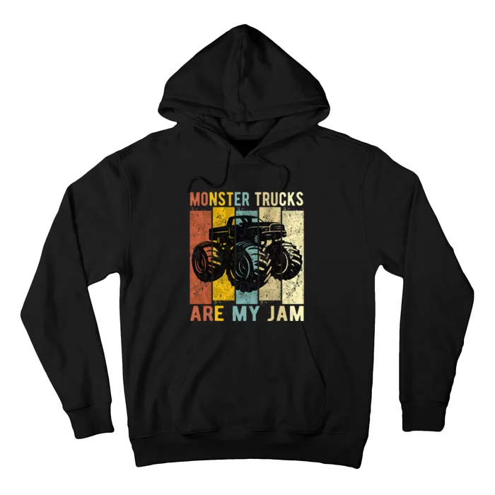 Monster Trucks Are My Jam Vintage Retro Monster Truck Hoodie