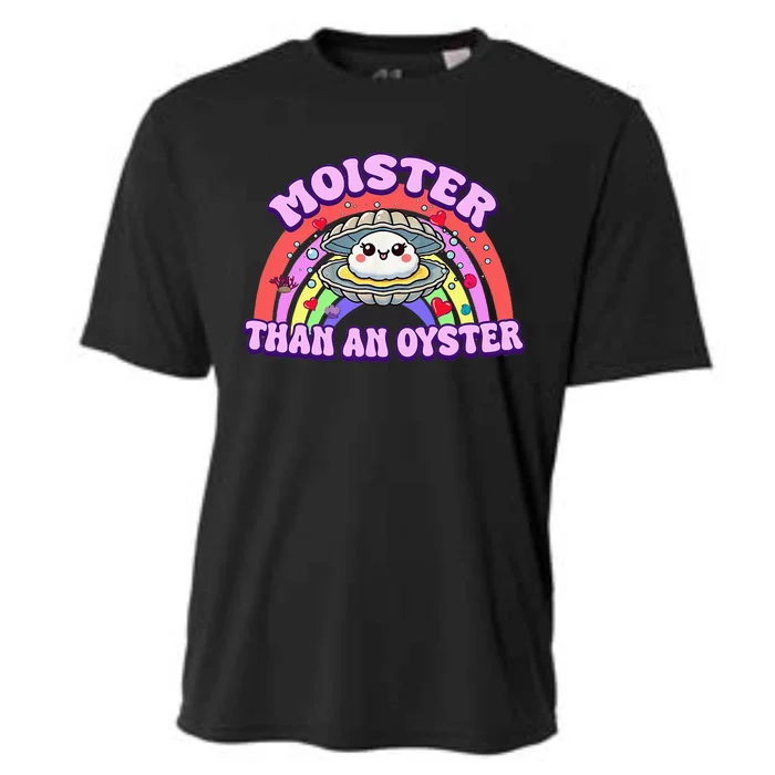 Moister Than An Oyster Funny Shellfish Seafood Cooling Performance Crew T-Shirt