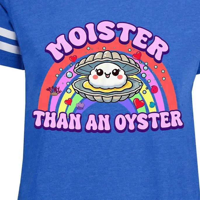 Moister Than An Oyster Funny Shellfish Seafood Enza Ladies Jersey Football T-Shirt