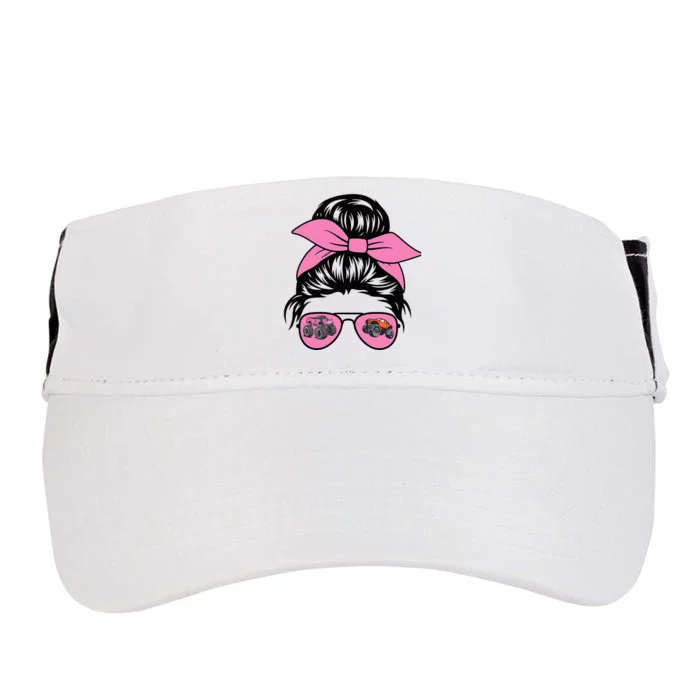 Monster Trucks Arena Smashers Jam Hot Messy Bun Adult Drive Performance Visor