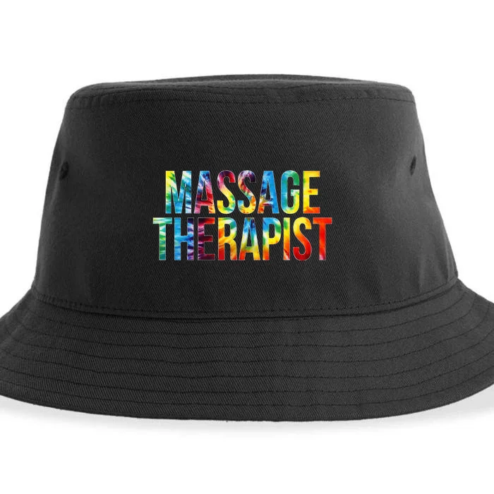 Massage Therapist Appreciation Day Tie Dye Wo For Work Sustainable Bucket Hat