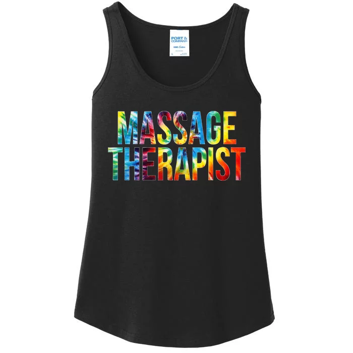 Massage Therapist Appreciation Day Tie Dye Wo For Work Ladies Essential Tank