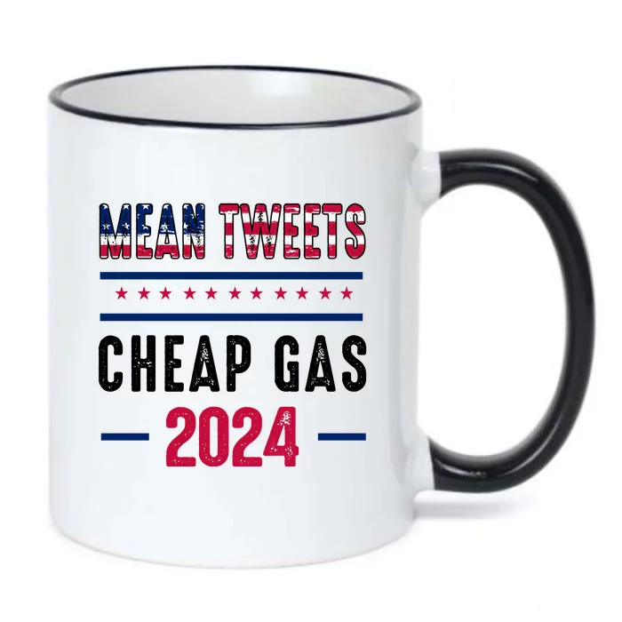 Mean Tweets And Cheap Gas Funny 2024 Pro Trump Black Color Changing Mug