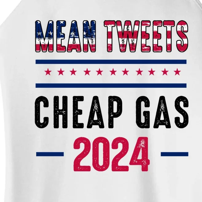 Mean Tweets And Cheap Gas Funny 2024 Pro Trump Women’s Perfect Tri Rocker Tank