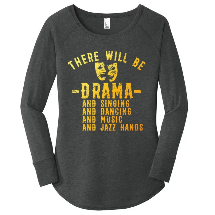 Musical Theatre Art For Women Theater Actor Broadway Women's Perfect Tri Tunic Long Sleeve Shirt