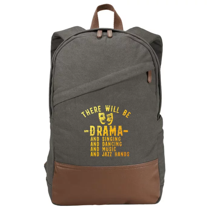 Musical Theatre Art For Women Theater Actor Broadway Cotton Canvas Backpack