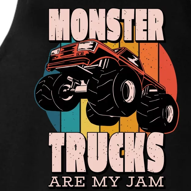 Monster Trucks Are My Jam Ladies Tri-Blend Wicking Tank