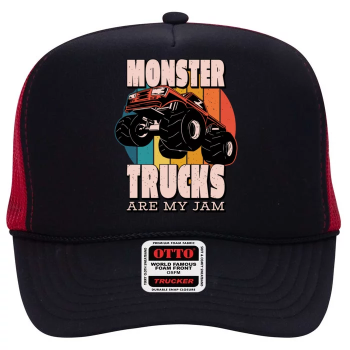 Monster Trucks Are My Jam High Crown Mesh Trucker Hat