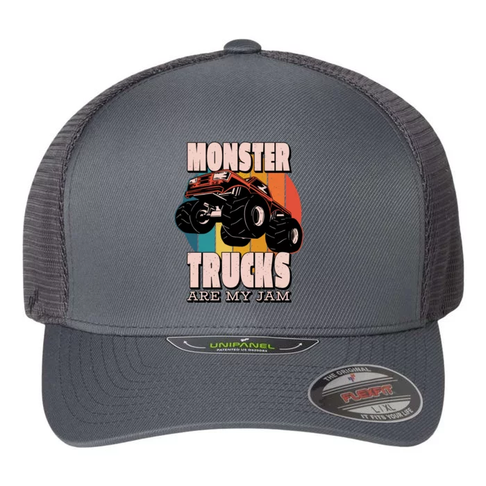 Monster Trucks Are My Jam Flexfit Unipanel Trucker Cap