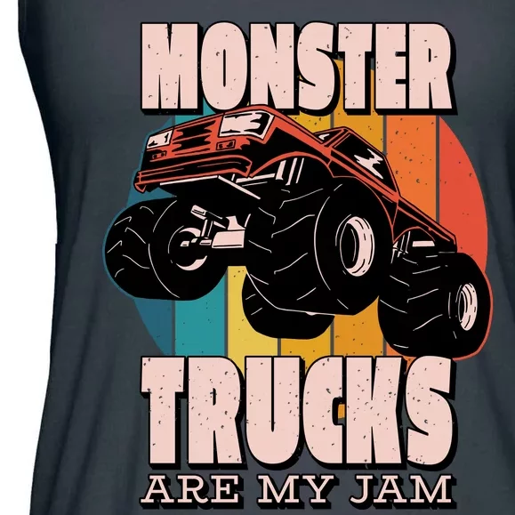 Monster Trucks Are My Jam Ladies Essential Flowy Tank