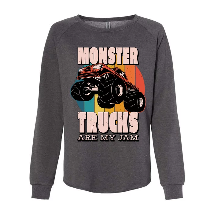 Monster Trucks Are My Jam Womens California Wash Sweatshirt