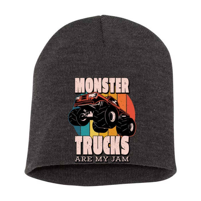 Monster Trucks Are My Jam Short Acrylic Beanie