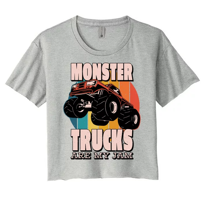 Monster Trucks Are My Jam Women's Crop Top Tee