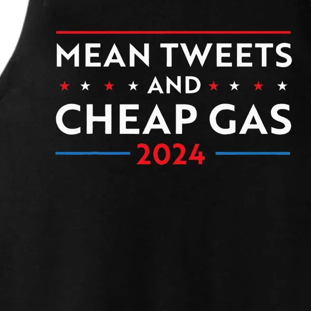 Mean Tweets And Cheap Gas Funny 2024 Pro Trump Men Women Ladies Tri-Blend Wicking Tank