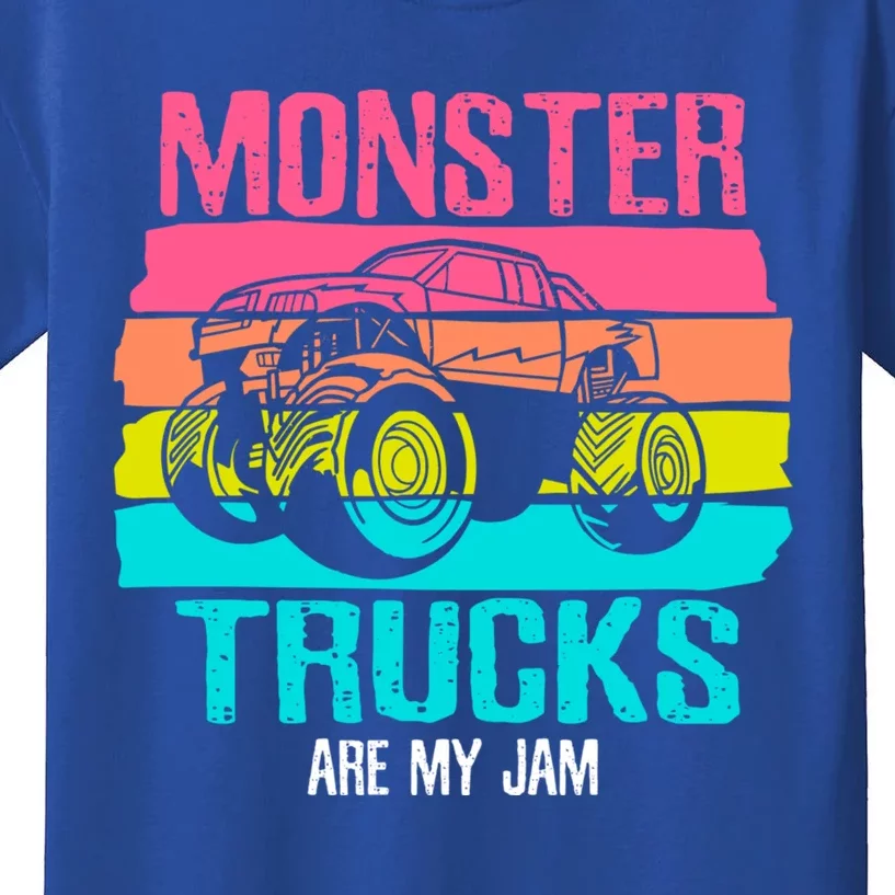 Monster Trucks Are My Jam Engines Truck Car Lovers Trucker Gift Kids T-Shirt